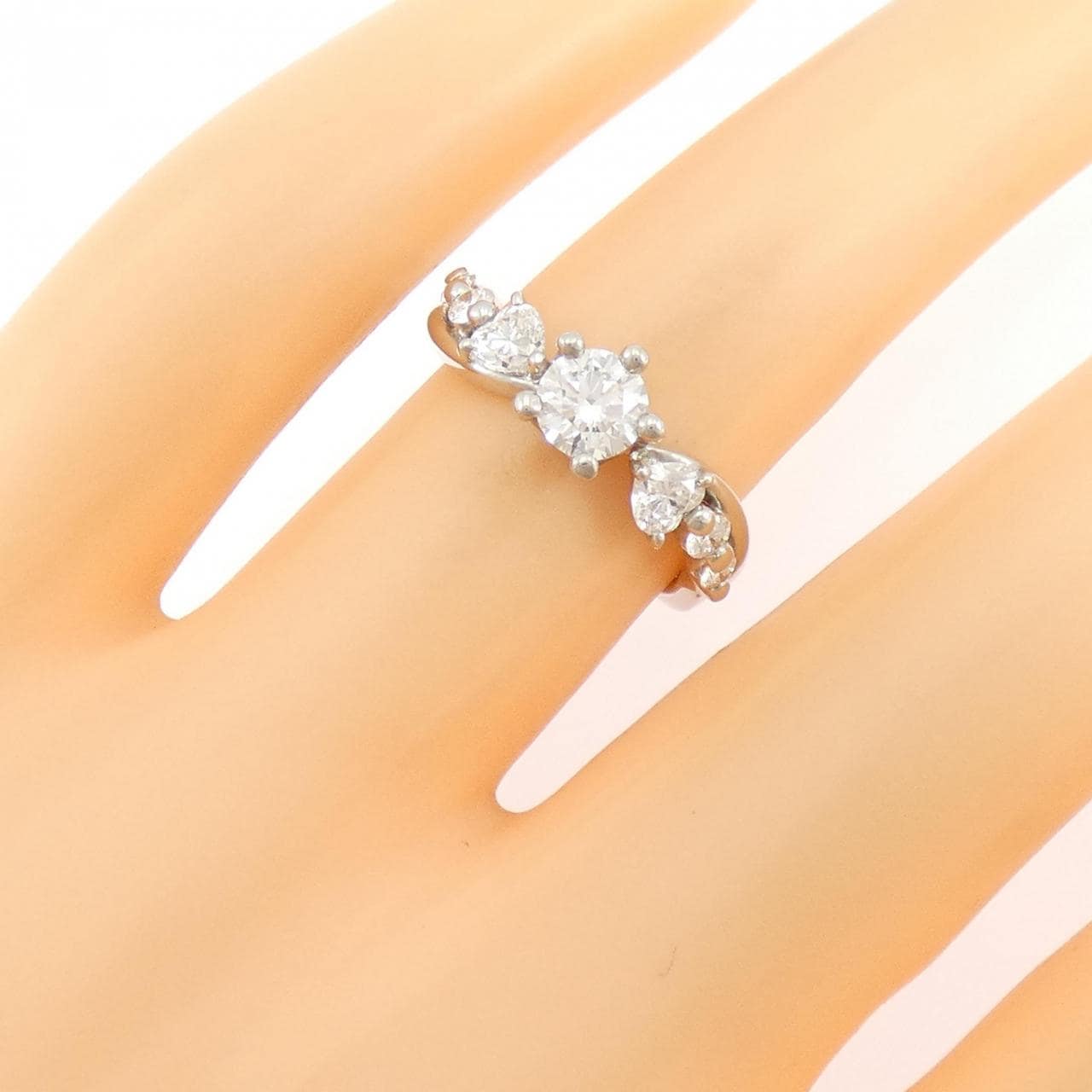 PT900 ダイヤモンド リング 0.410CT F SI1 3EXT H&C