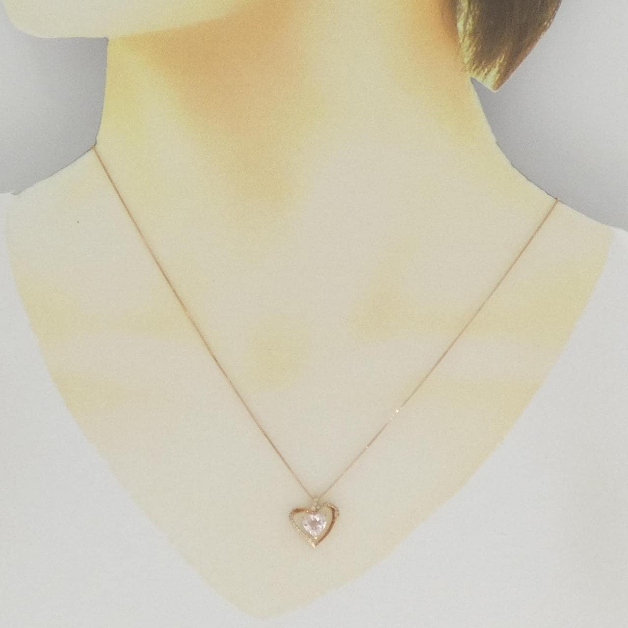 K18PG ハート ベリル ネックレス 0.54CT