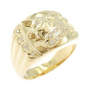 【新品】K18YG ピッグ ダイヤモンド リング 0.10CT