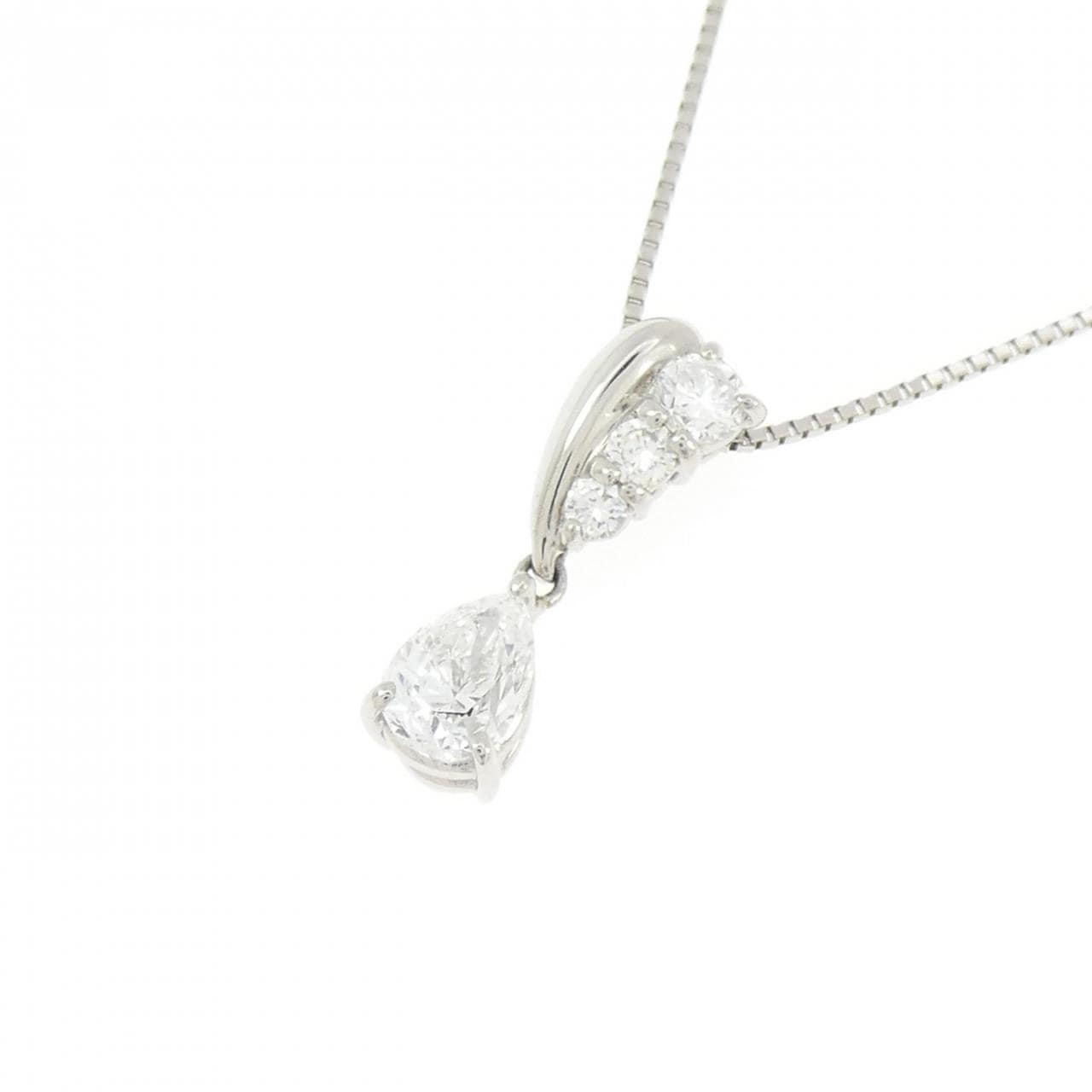 PT900/PT850 ダイヤモンド ネックレス 0.509CT D SI1 ペアシェイプ