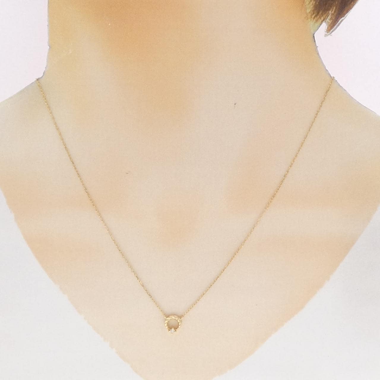 K18YG ダイヤモンド ネックレス 0.03CT