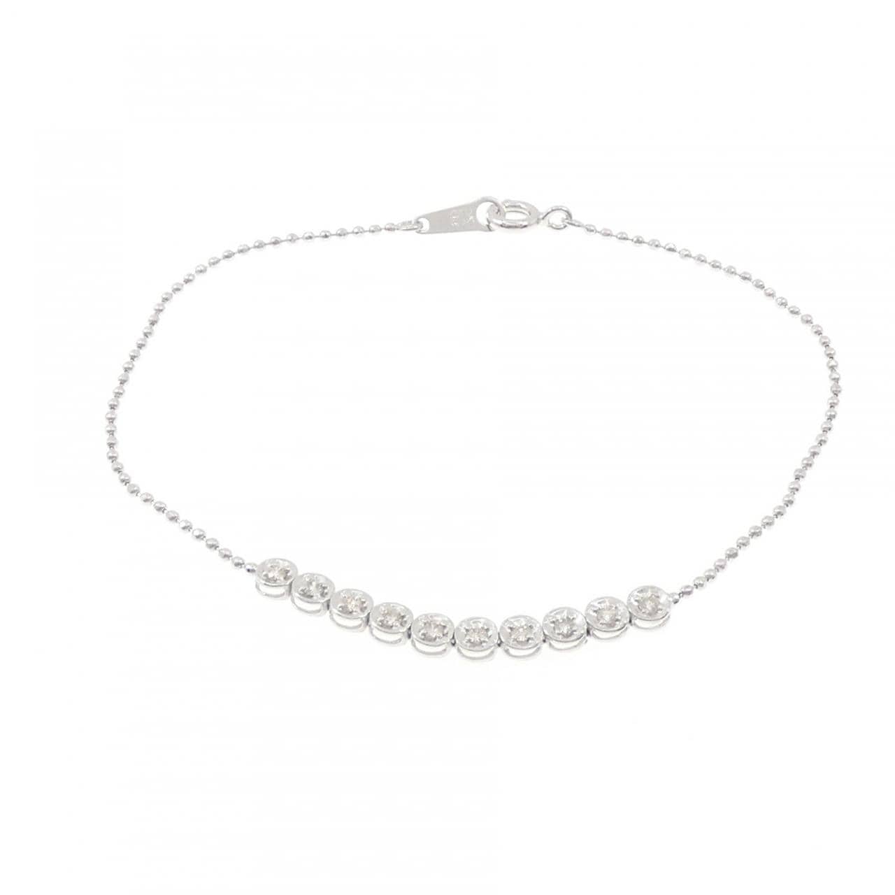 K18WG ダイヤモンド ブレスレット 0.20CT