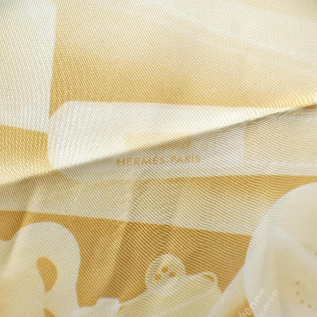 HERMES PLEASE CHECK-IN Carre 90cm 002807S Scarf