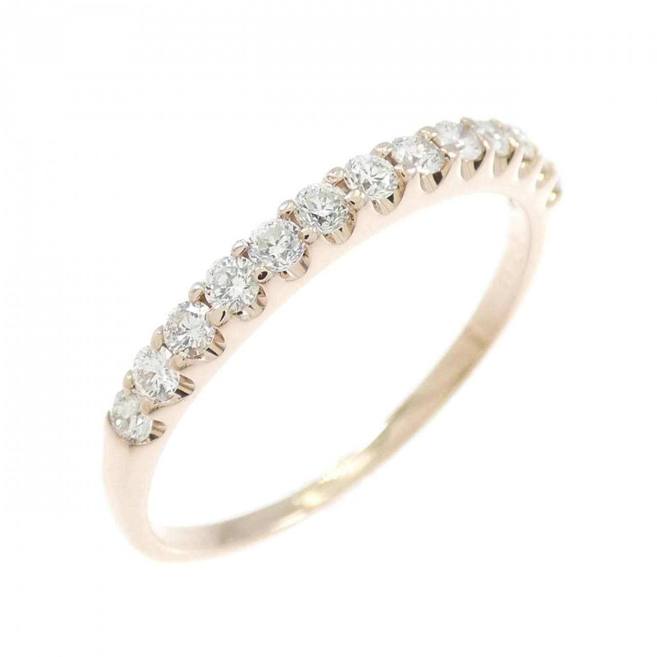 K18PG ハーフエタニティ ダイヤモンド リング 0.23CT