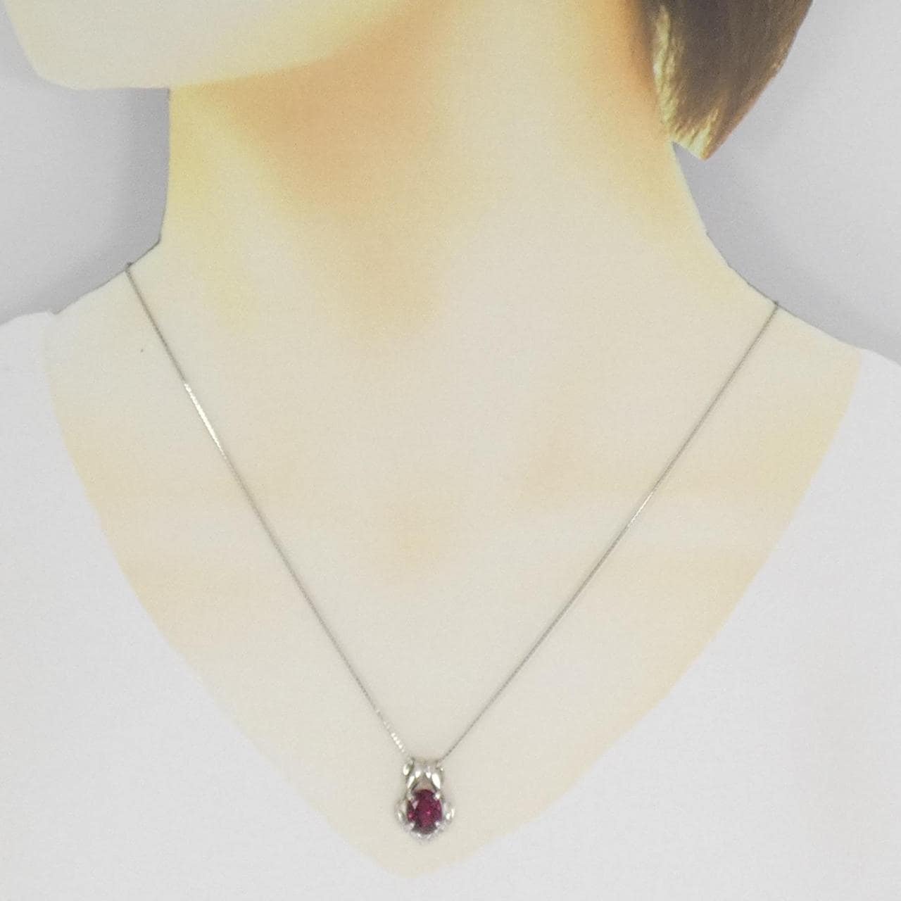 PT900/PT850 ガーネット ネックレス 2.00CT