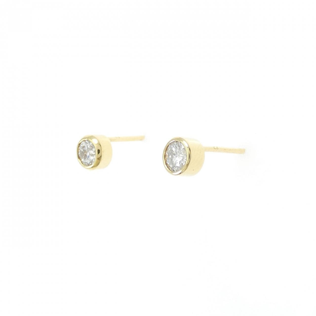 K18YG ソリティア ダイヤモンド ピアス 0.30CT
