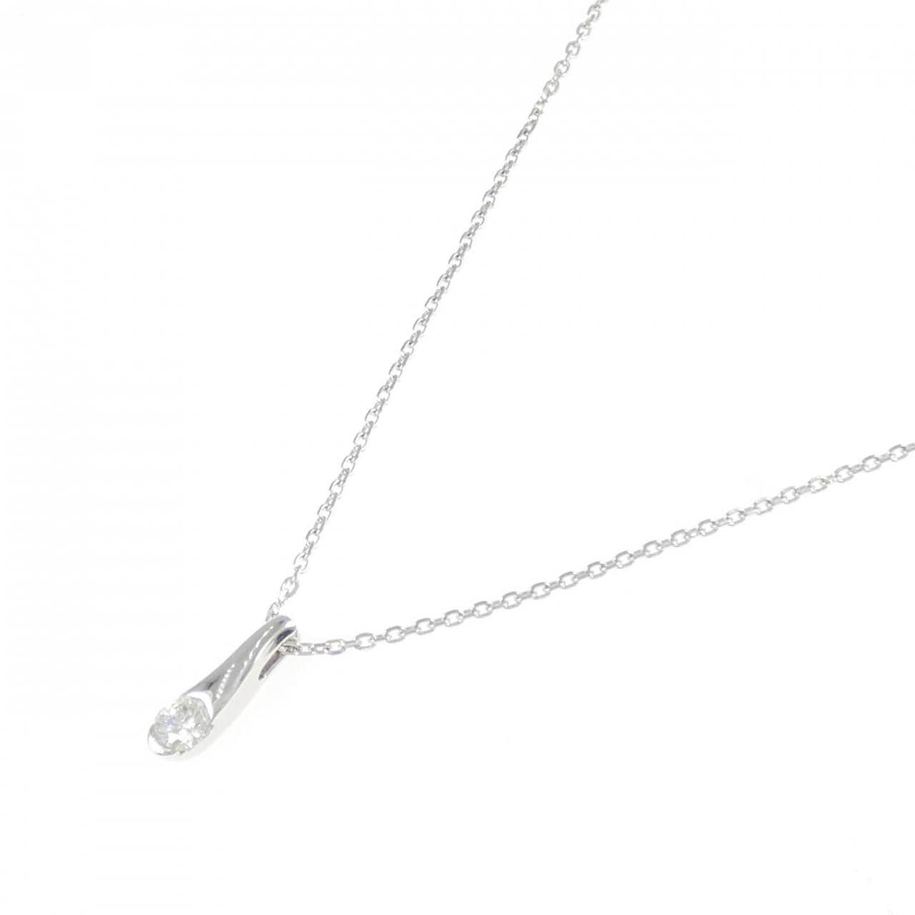K18WG ダイヤモンド ネックレス 0.24CT