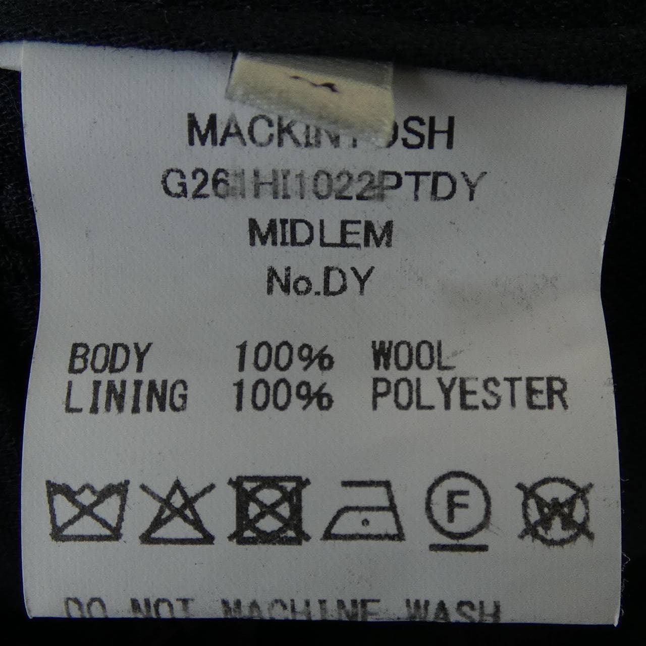 マッキントッシュ MACKINTOSH G261HI1022PTDY パンツ