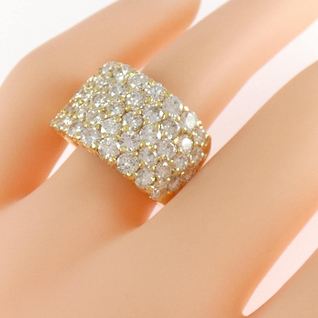 K18YG ダイヤモンド リング 4.31CT