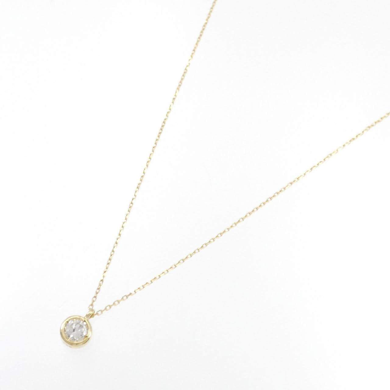 K18YG ソリティア ダイヤモンド ネックレス 0.42CT