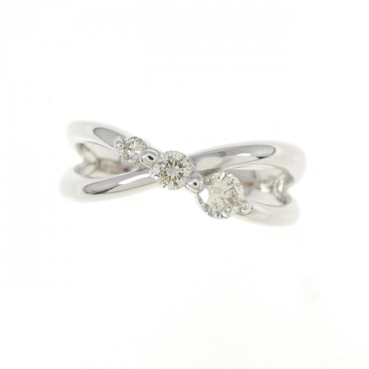 K18WG ダイヤモンド リング 0.22CT