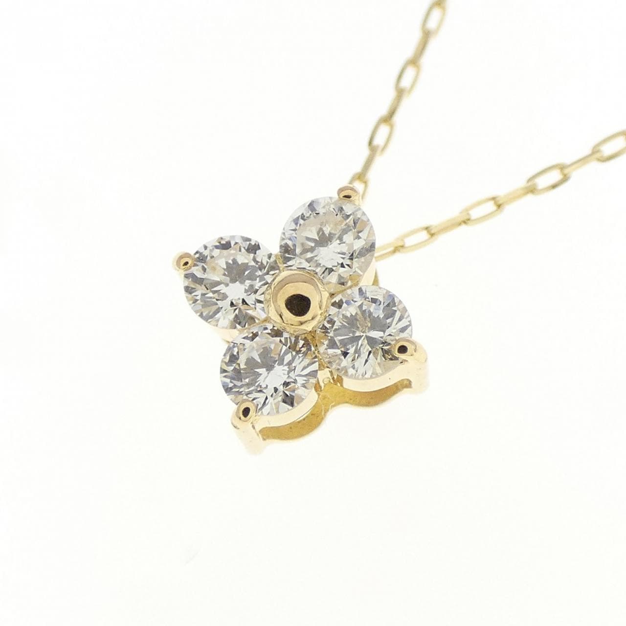 【リメイク】K18YG ダイヤモンド ネックレス 0.20CT