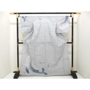 【新品】女ゆかた　くじら　Ｆサイズ