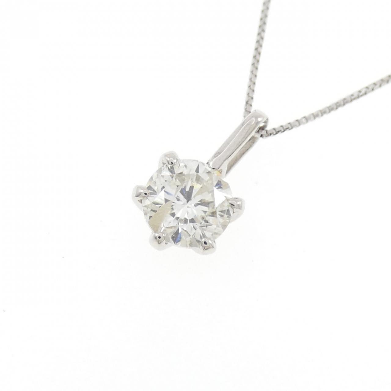 PT900/PT850 ソリティア ダイヤモンド ネックレス 1.014CT