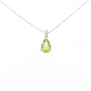 K18WG ペリドット ネックレス 1.56CT