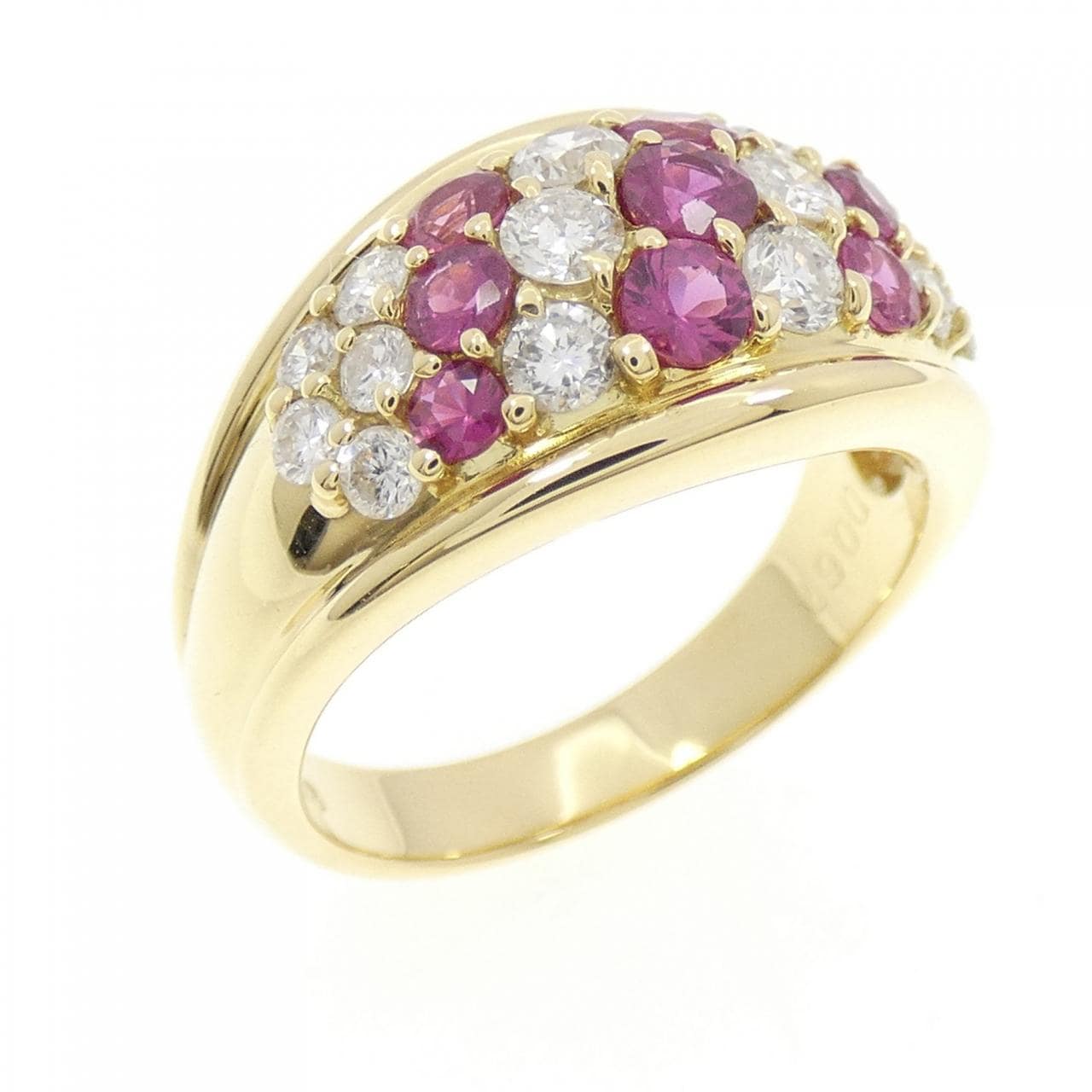 K18YG ルビー リング 0.72CT