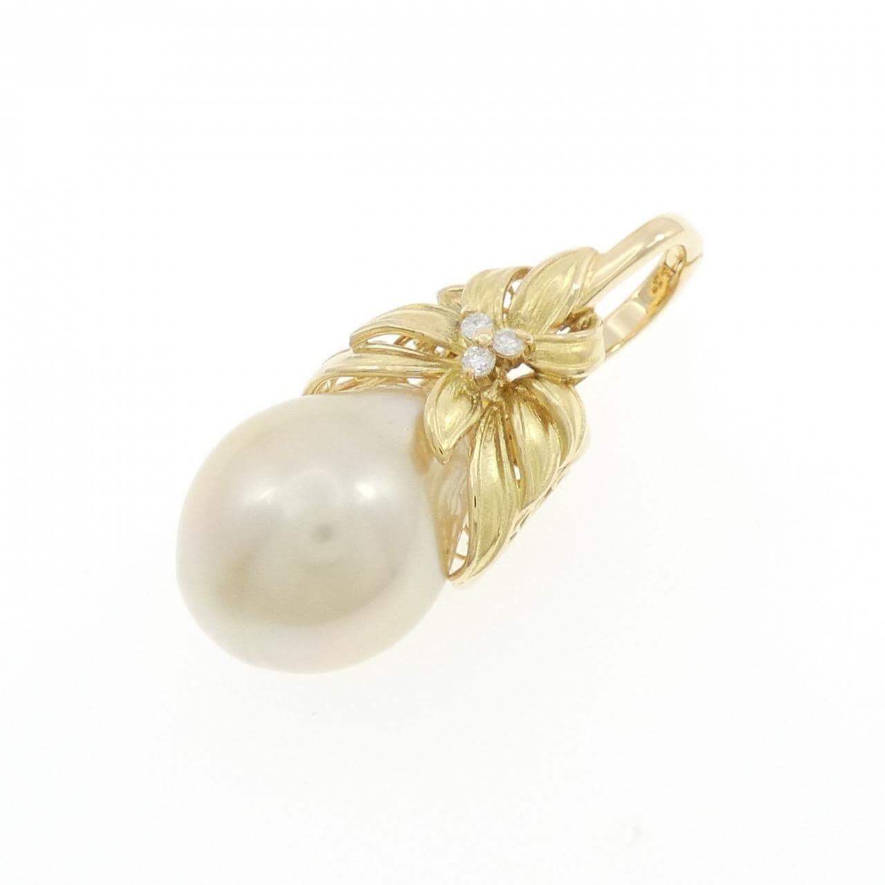 K18YG白蝶珍珠吊坠