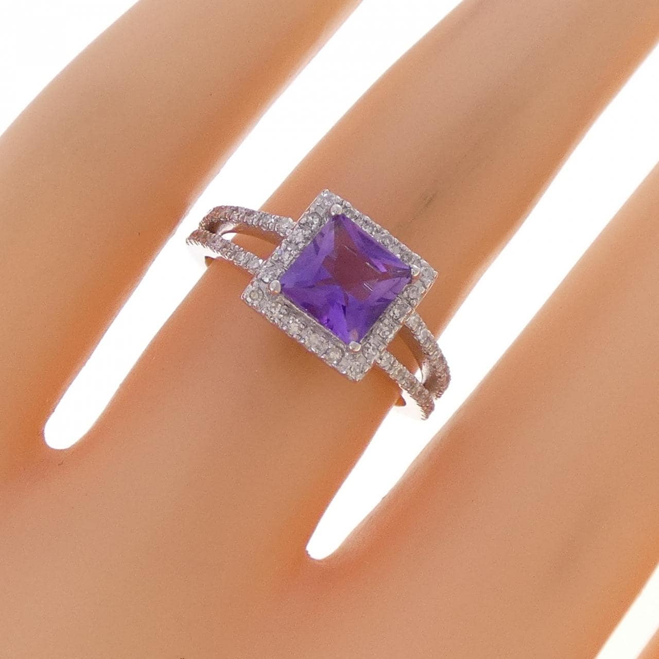 375WG アメジスト リング