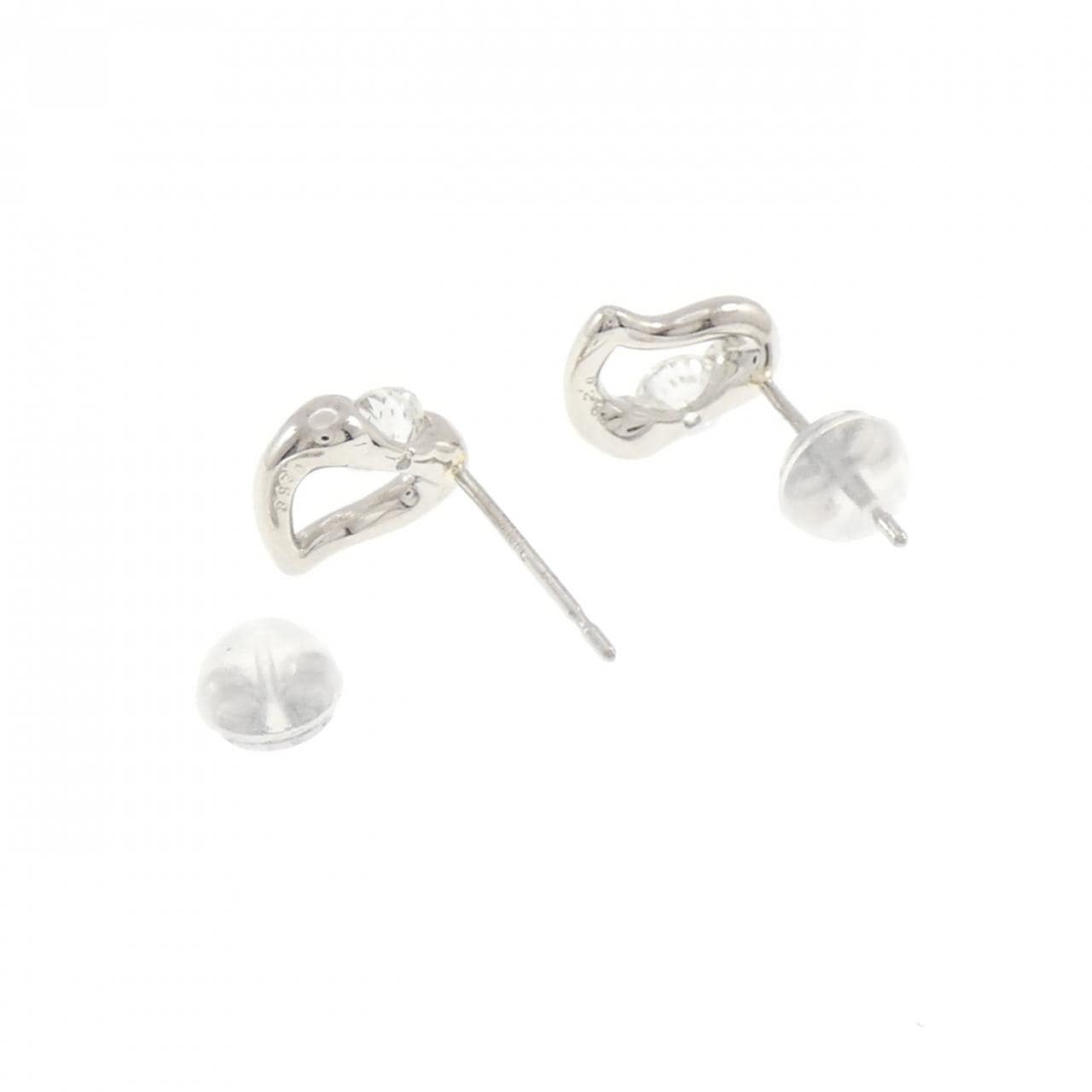 PT900 ハート ダイヤモンド ピアス 0.521CT