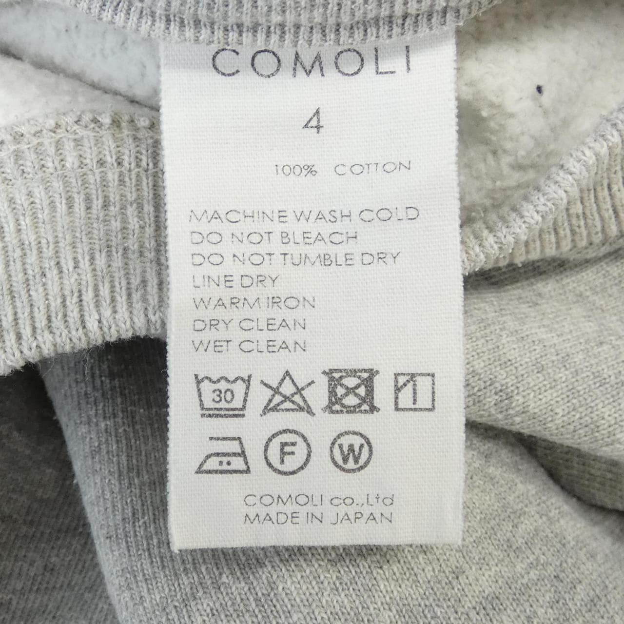コモリ COMOLI スウェット