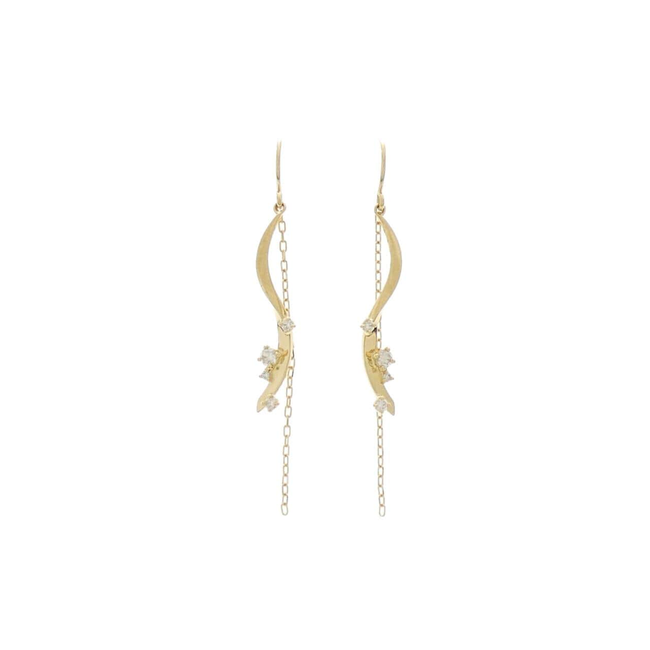 K18YG ダイヤモンド ピアス 0.14CT