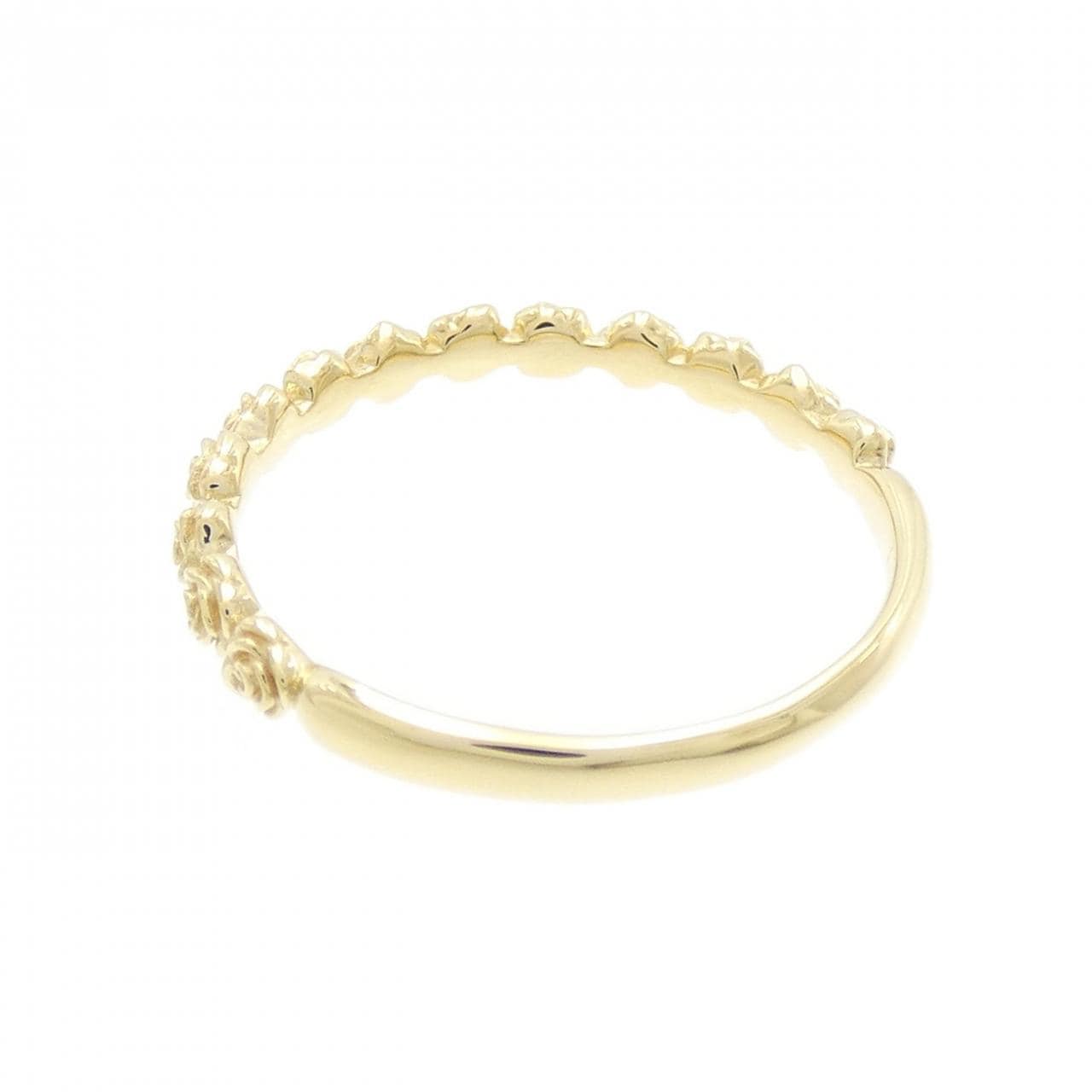 K18YG flower ring