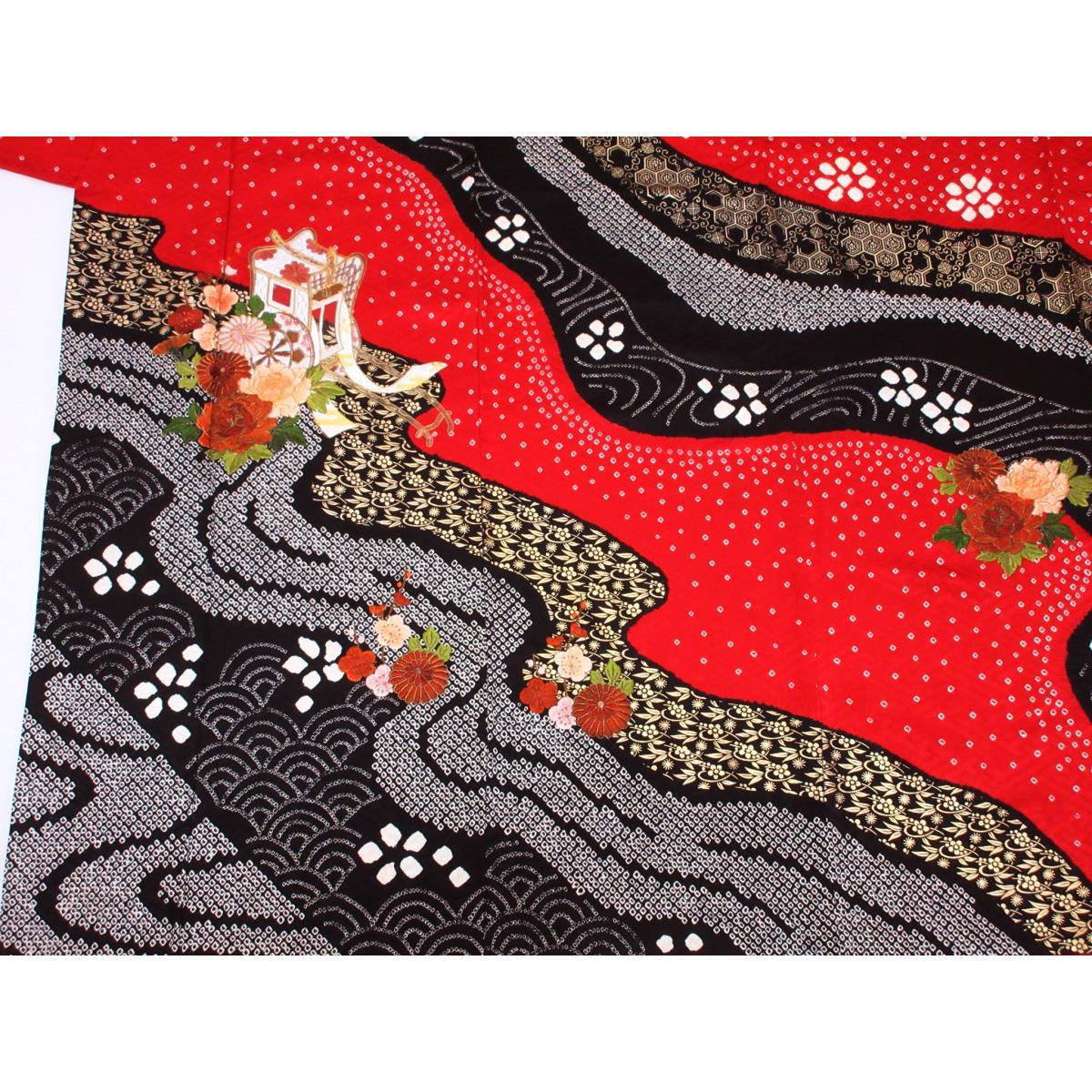 振袖刺繡絞花金彩友禪