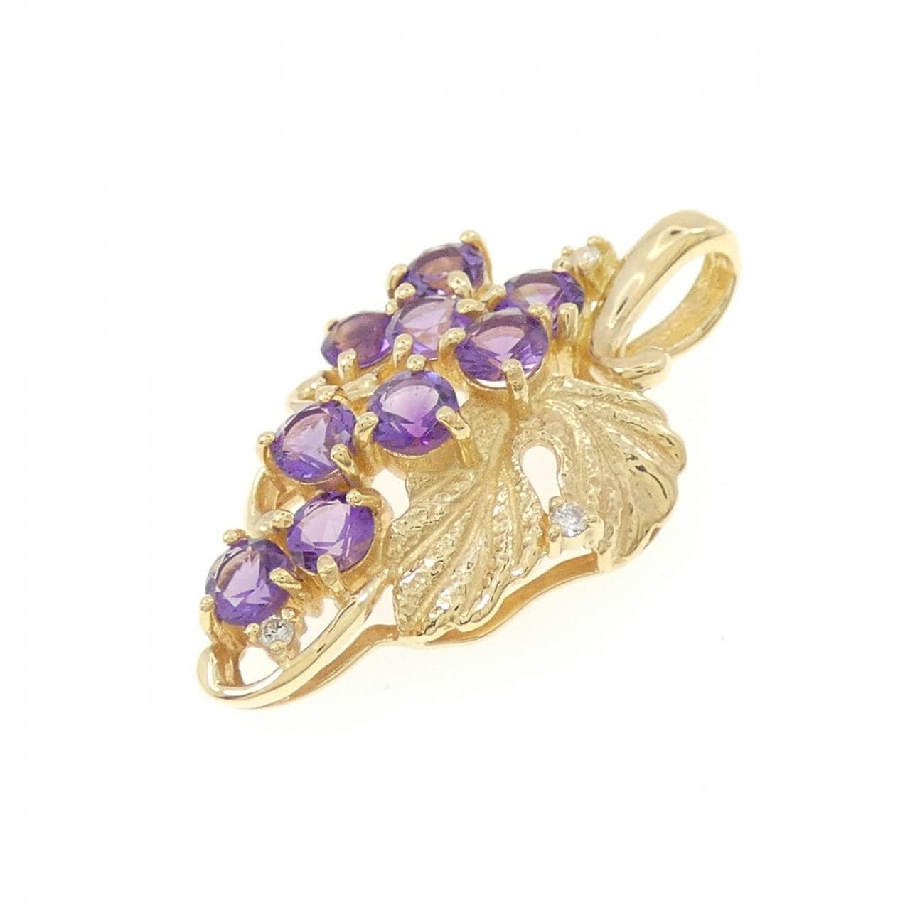 K18YG amethyst pendant