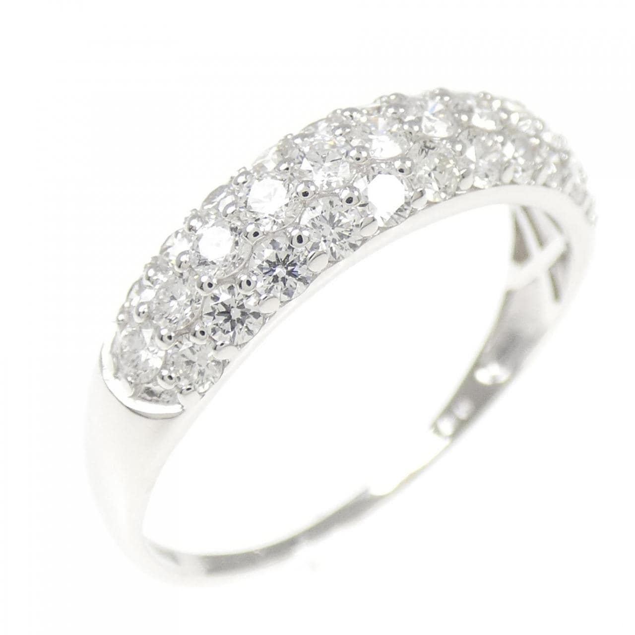 K18WG パヴェ ダイヤモンド リング 1.00CT
