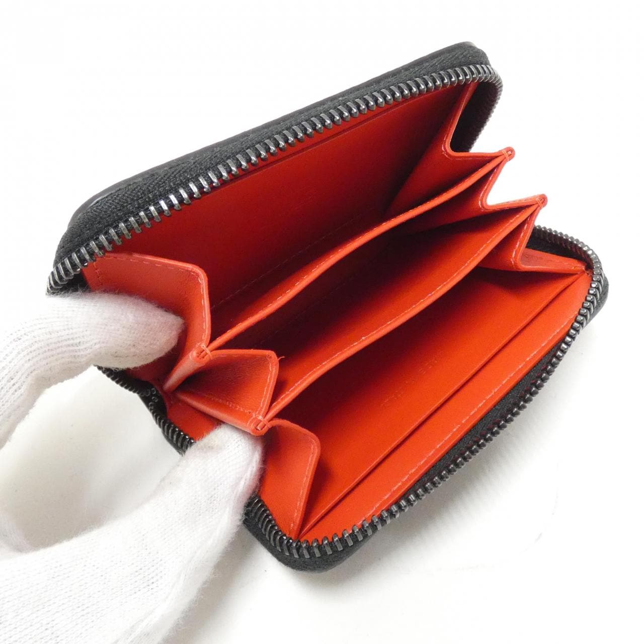 Red leather coin purse hot sale