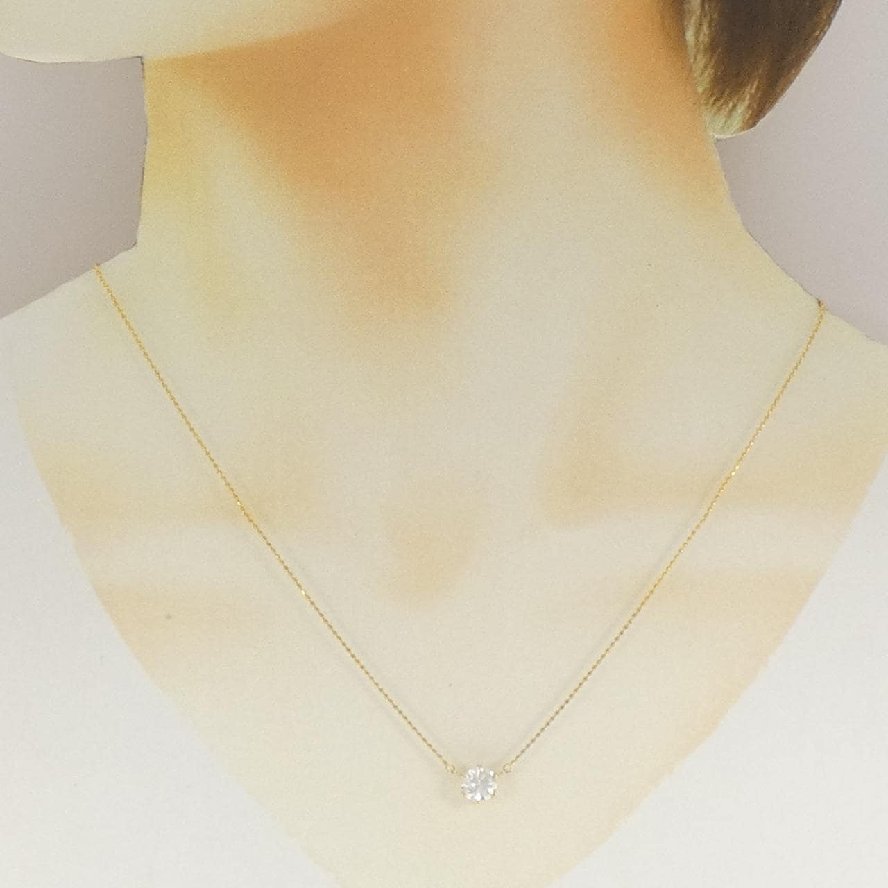 K18YG ダイヤモンド ネックレス 1.005CT H SI1 Good