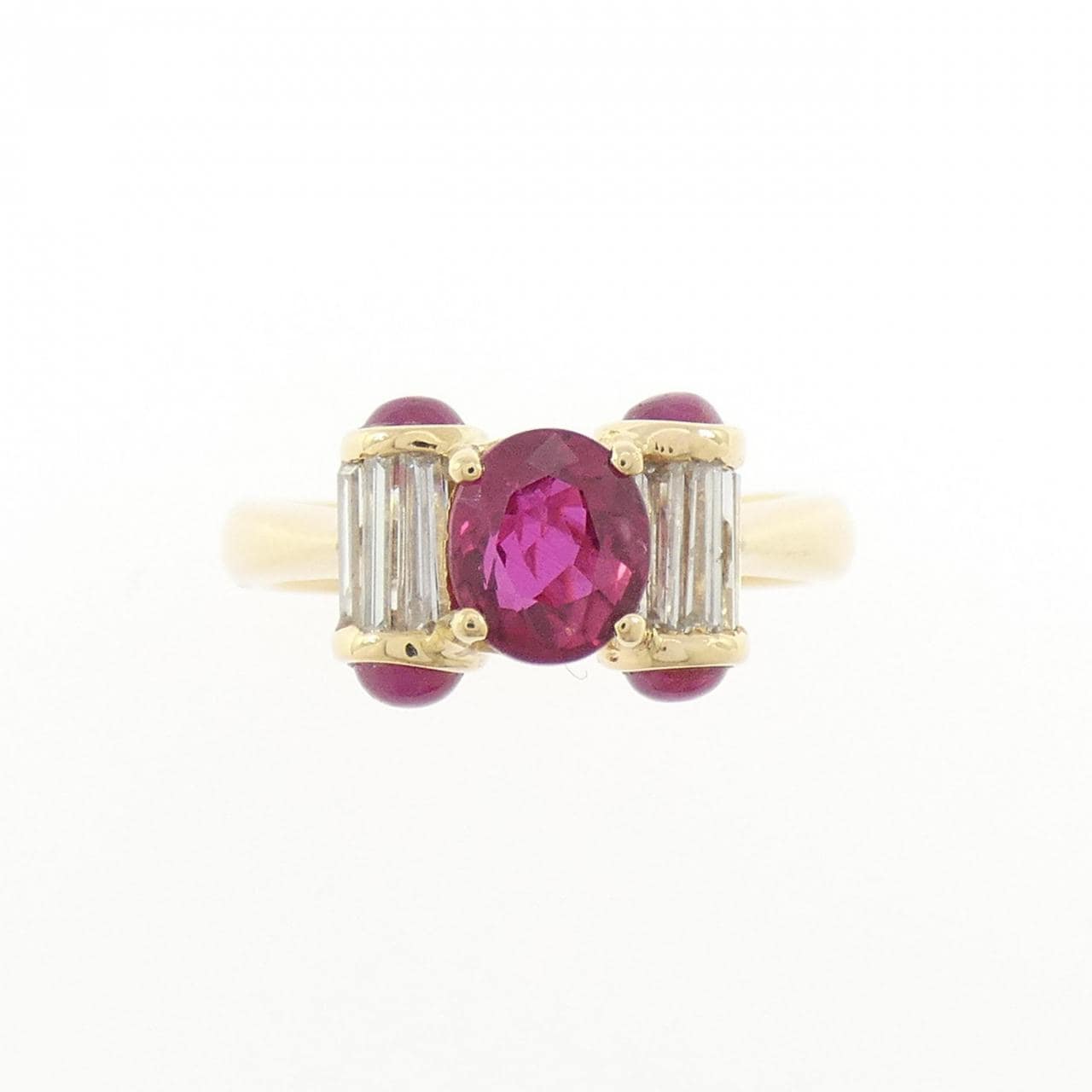 K18YG ルビー リング 1.58CT