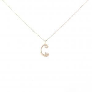 K10PG イニシャルC ダイヤモンド ネックレス 0.01CT