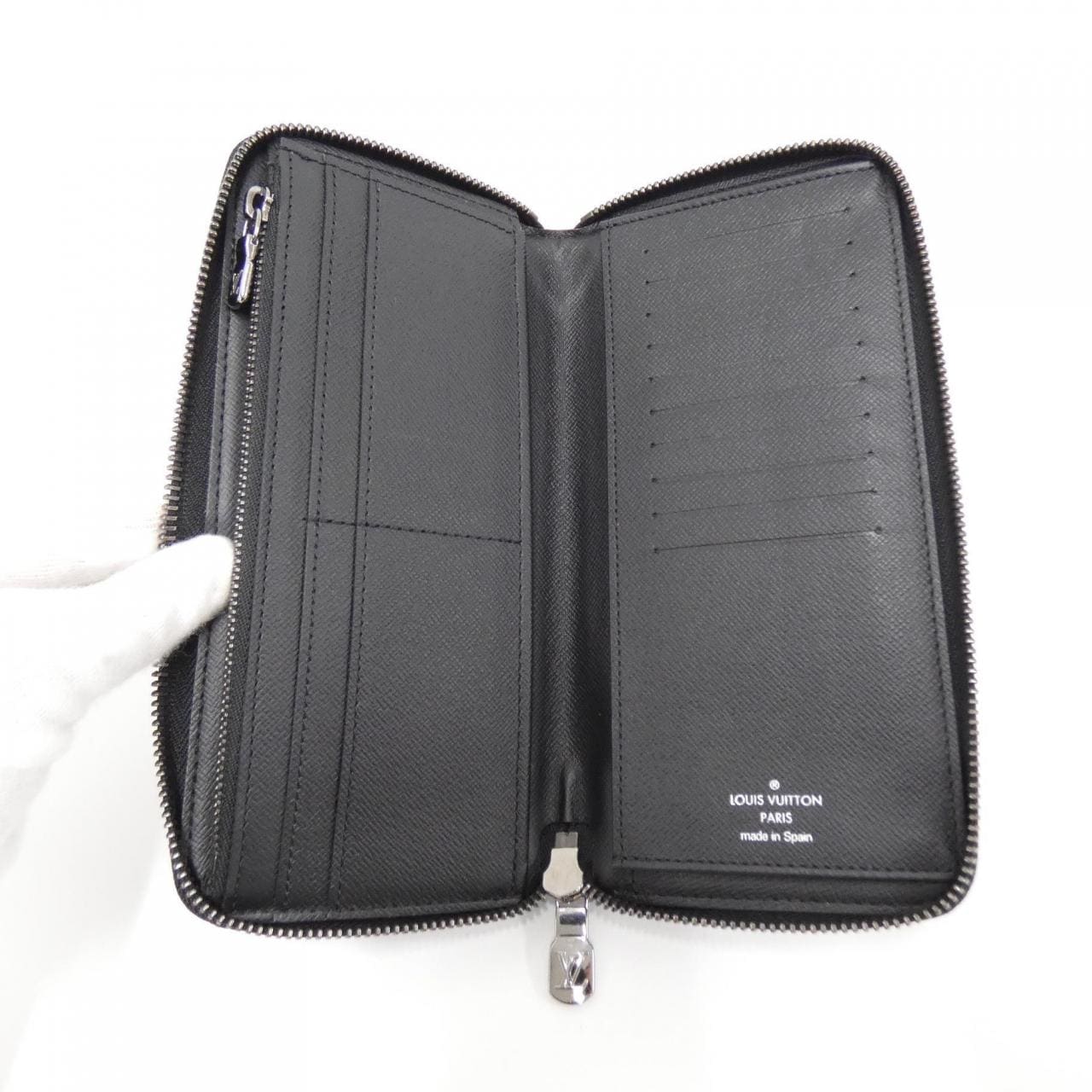 LOUIS VUITTON Monogram Eclipse拉链錢包竖版M62295 錢包