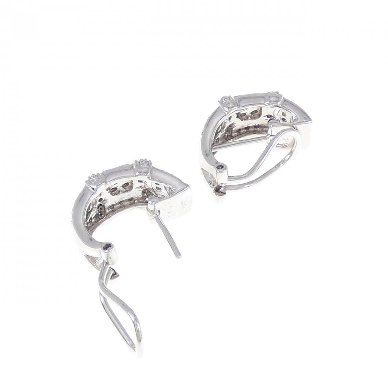 K18WG Diamond Earrings/Earrings 0.58CT
