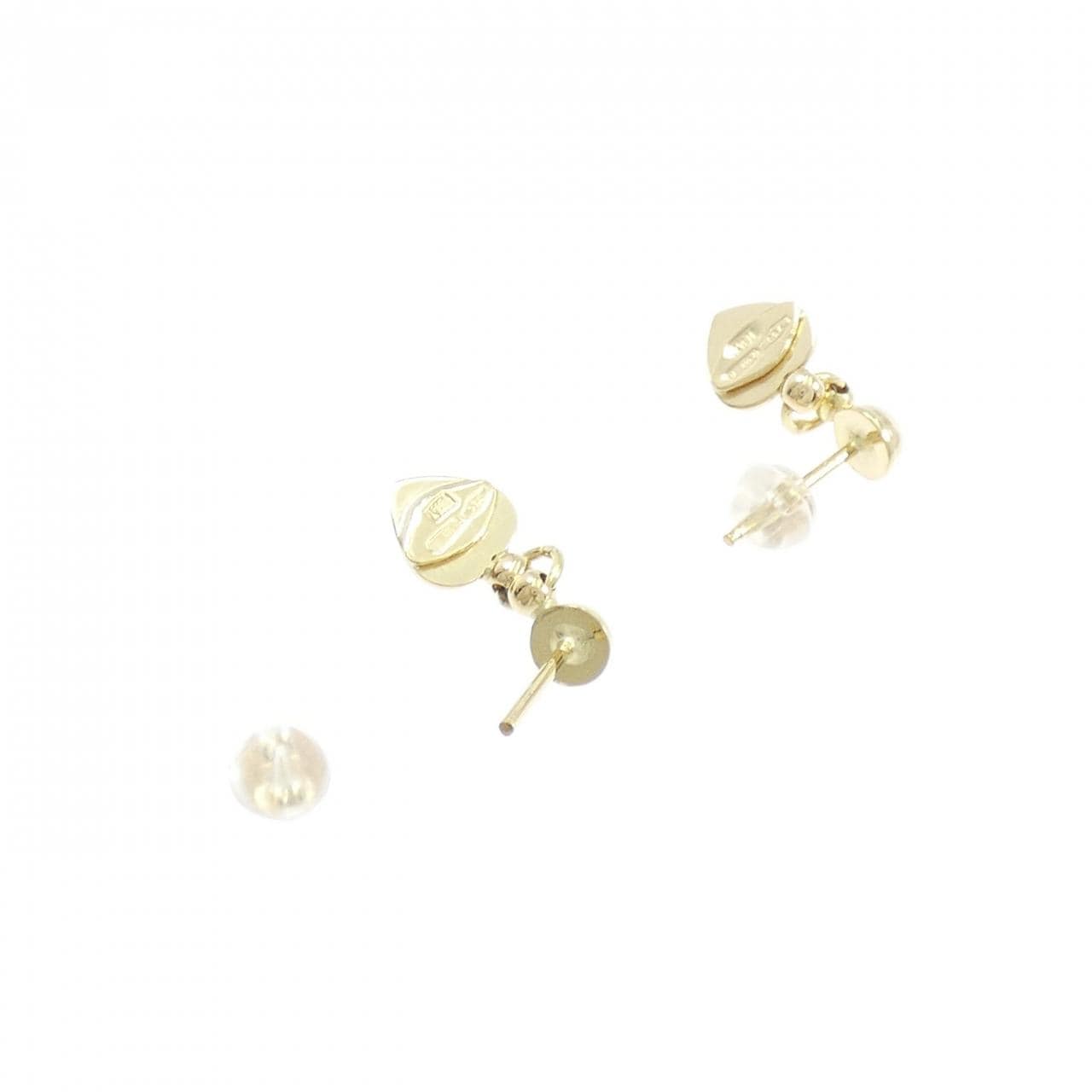 750YG/K18YG ハート ピアス