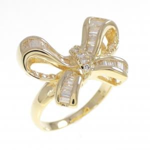 K18YG リボン ダイヤモンド リング 0.50CT