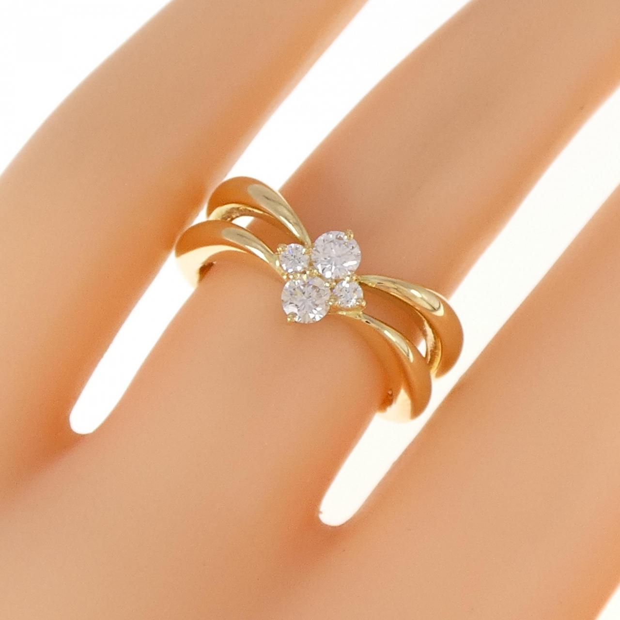 K18YG ダイヤモンド リング 0.28CT