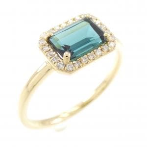 【新品】K18YG トルマリン リング 0.89CT