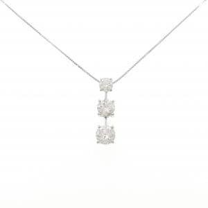 PT900/PT850 ダイヤモンド ネックレス 3.117CT F-G SI2-I1 VG-GOOD