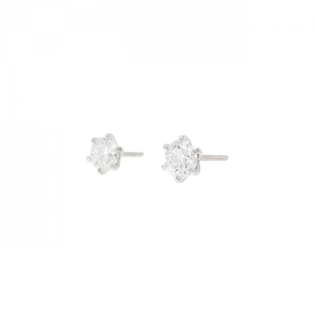 【リメイク】PT900/ST ダイヤモンド ピアス 0.403CT 0.416CT D VS1 EX-VG
