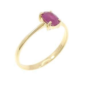 750YG ルビー リング 0.45CT