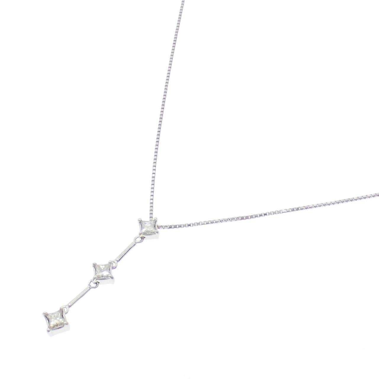 K18WG ダイヤモンド ネックレス 0.30CT