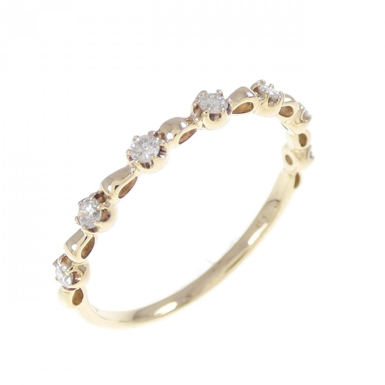 K10YG ダイヤモンド リング 0.13CT