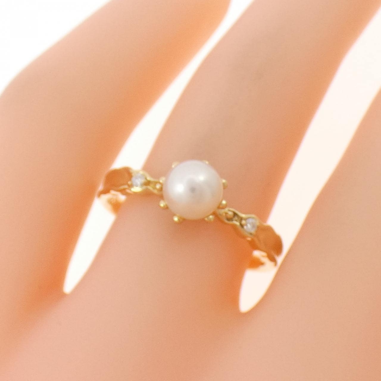 K18YG アコヤパール リング 5.2mm