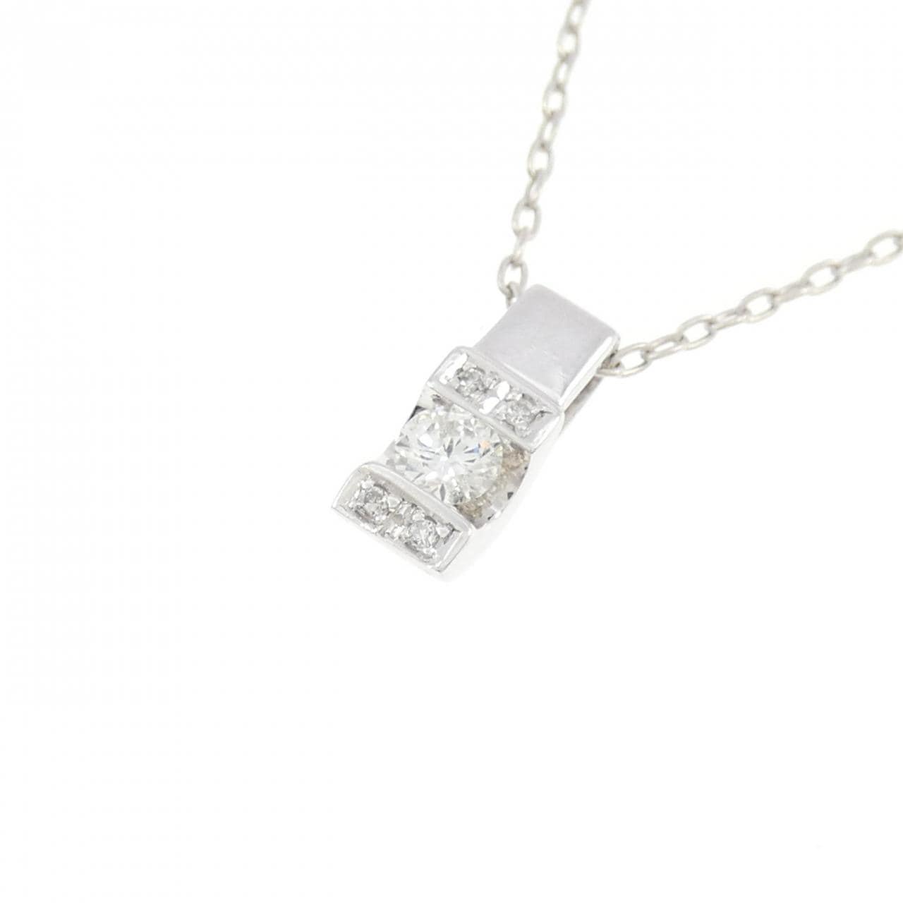 K14WG/K18WG ダイヤモンド ネックレス 0.107CT