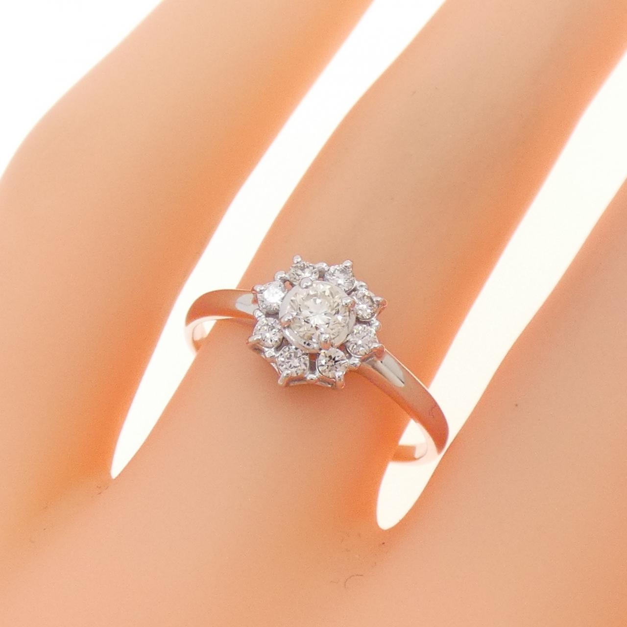 K18WG ダイヤモンド リング 0.35CT