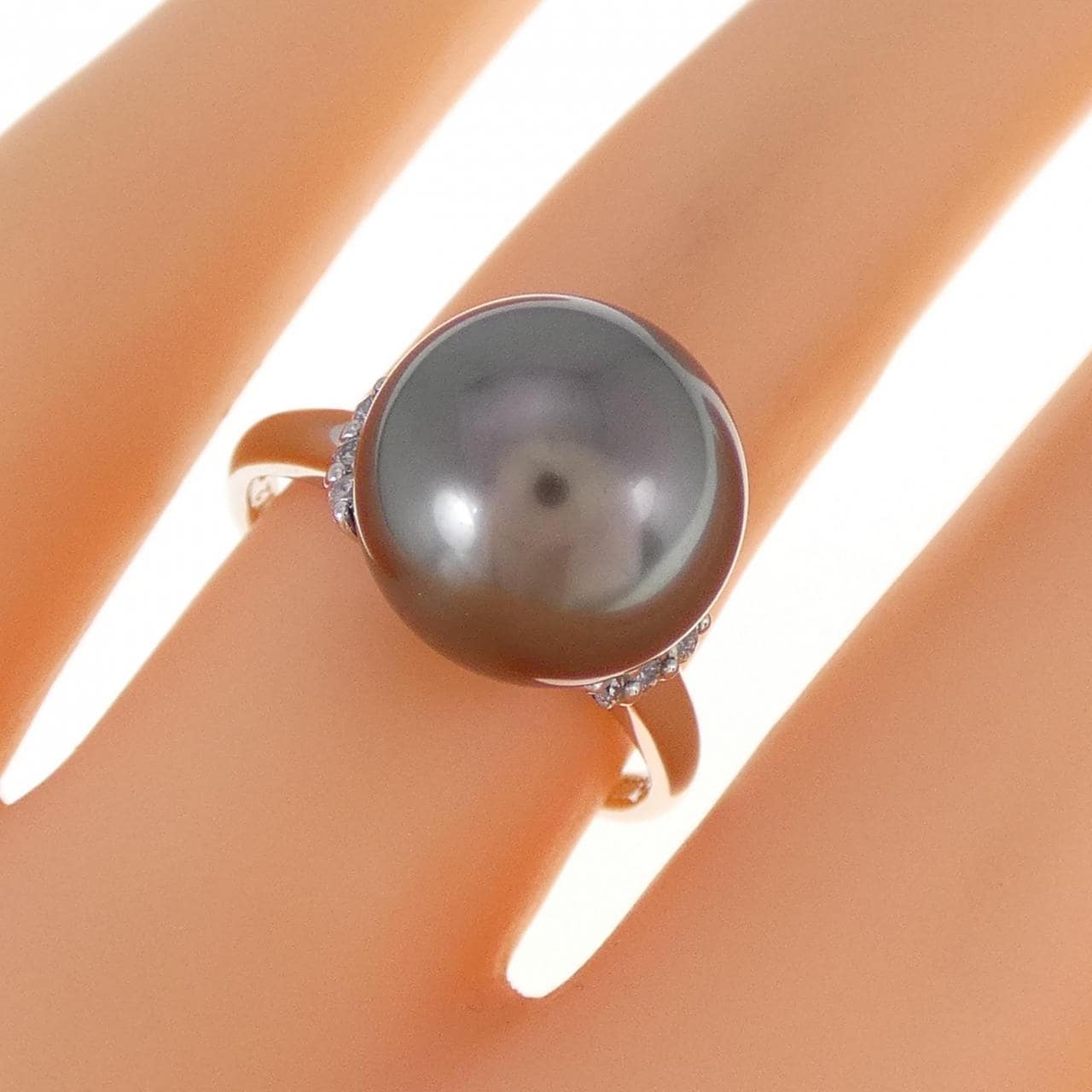 PT黒蝶珍珠戒指11.6mm
