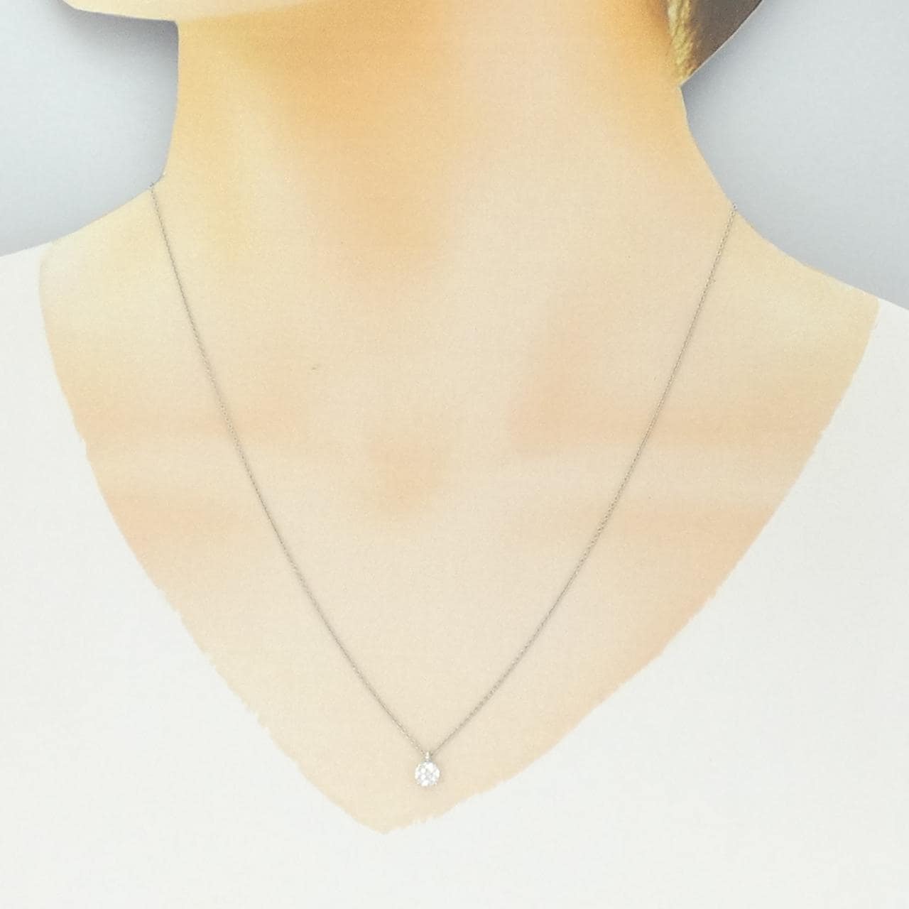 PT900/PT850 ダイヤモンド ネックレス 0.337CT E VS1 EXT H&C