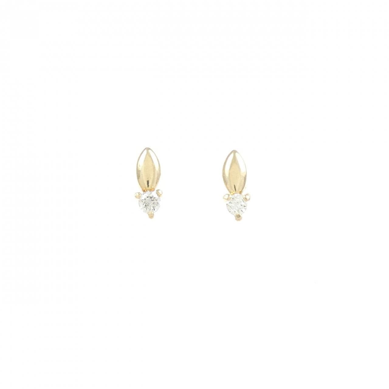K18YG钻石耳环 0.04CT